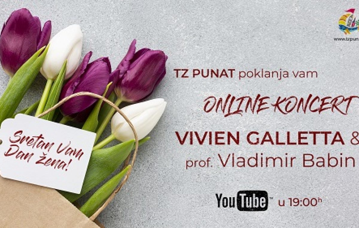TZO Punat svim damama za Dan žena poklanja online koncert Vivien Galletta i Vladimira Babina