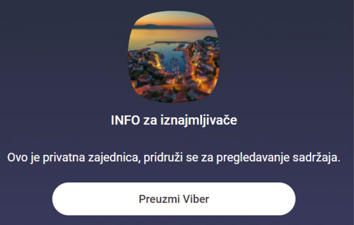 TZ Malinska pokrenula Viber zajednicu “INFO za iznajmljivače”