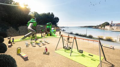 FOTO/VIDEO Evo kako će izgledati novo dječje igralište uz plažu Portapisana u gradu Krku