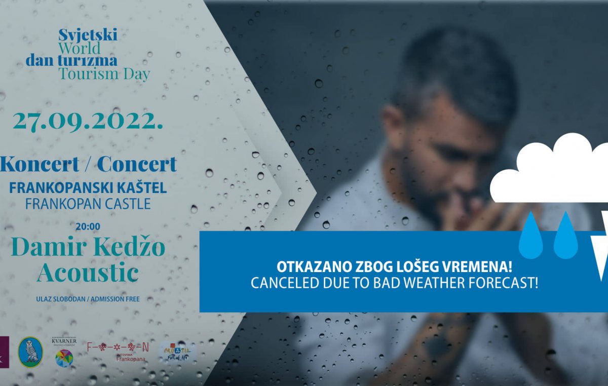 Zbog kiše otkazan koncert Damira Kedže i klape Vejanke u Krku