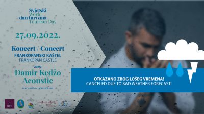 Zbog kiše otkazan koncert Damira Kedže i klape Vejanke u Krku
