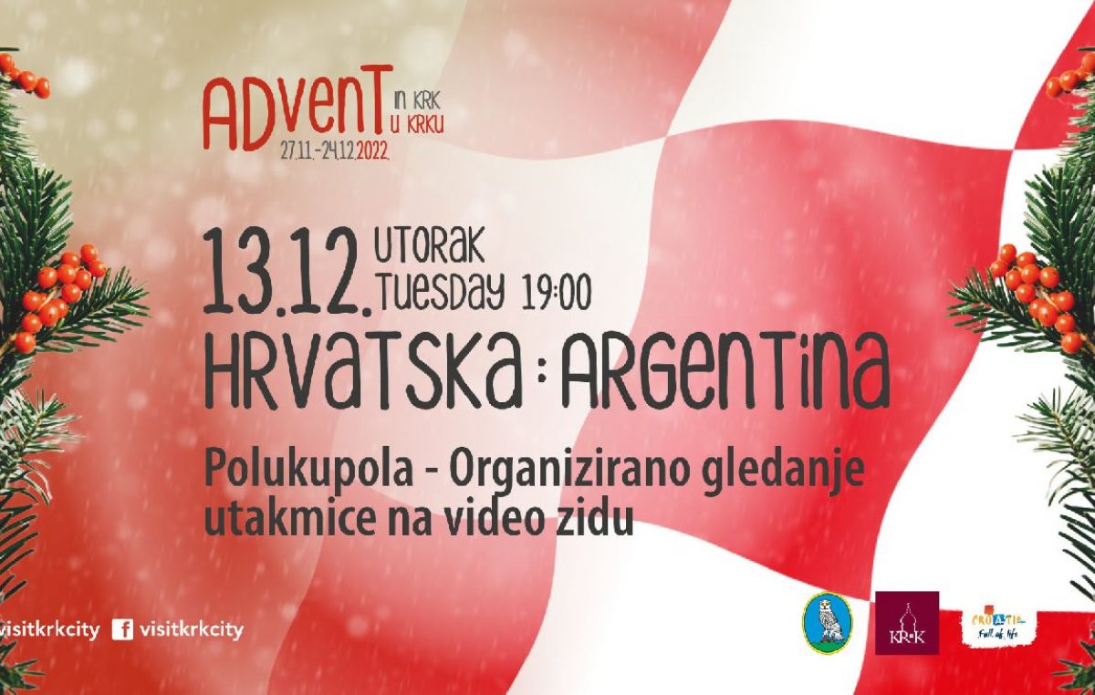 Advent u Krku: Ovog utorka gleda se tekma na video wallu ispod koprivića!