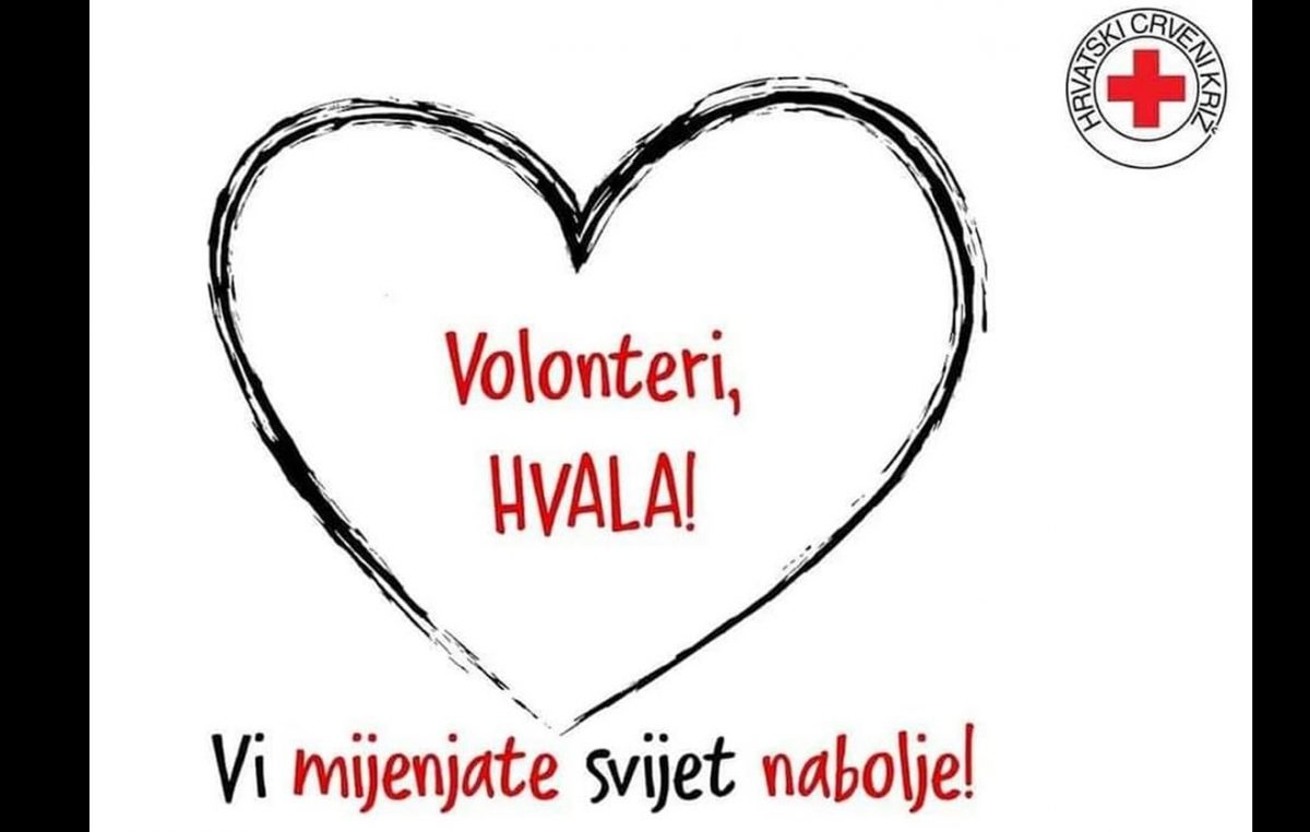 “Dragi volonteri, sretan vam vaš dan! Hvala od srca što ovaj svijet činite boljim mjestom”