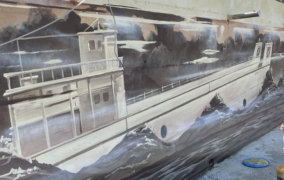 FOTO 70 metara dug mural u spomen na naš prvi trajekt: Kako se Bodulka vratila u Šilo