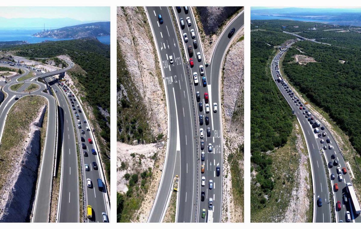 VIDEO Pogledajte kako gužve i zastoji oko Krčkog mosta izgledaju iz zraka