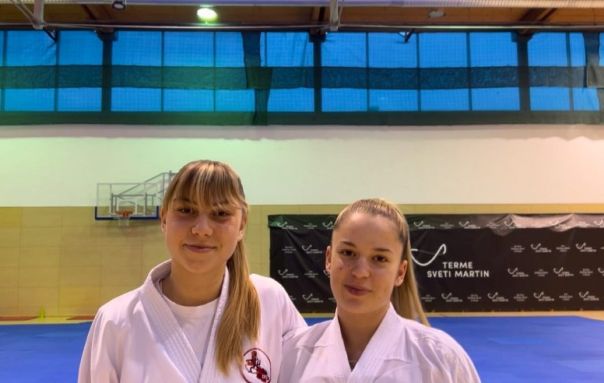 Zara Burnić i Ira Šekuljica na pripremama Hrvatske karate reprezentacije