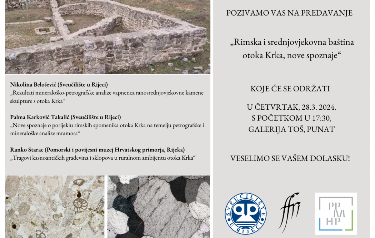 Predavanje: Rimska i srednjovjekovna baština otoka Krka, nove spoznaje