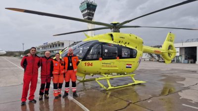 Zračna baza na Krku: Uspješno obavljene prve intervencije Helikopterske hitne medicinske službe