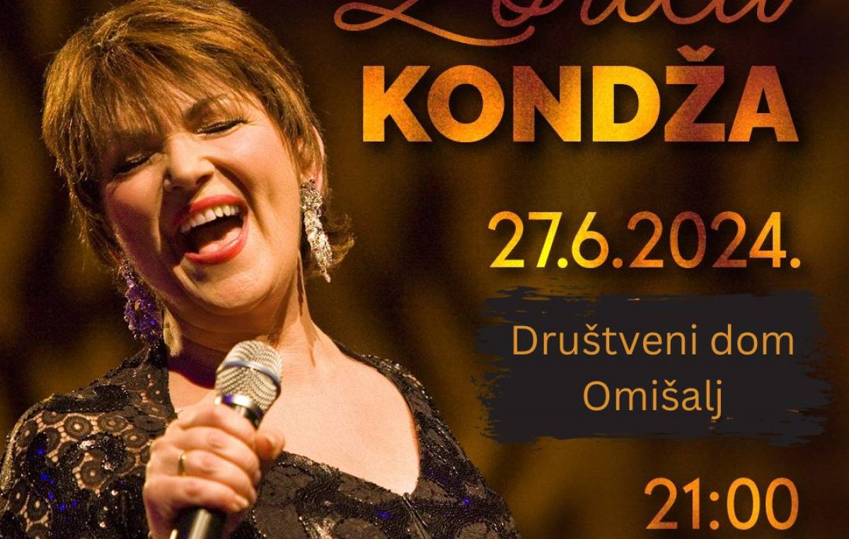 Večerašnji koncert Zorice Kondže prebačen u Društveni dom Omišalj