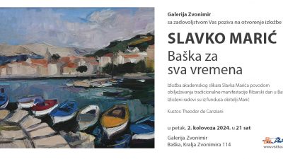 Baška: otvorenje izložbe “Baška za sva vremena” akademskog slikara Slavka Marića