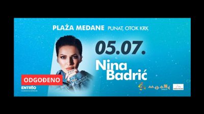 Odgođen koncert Nine Badrić na Medanama
