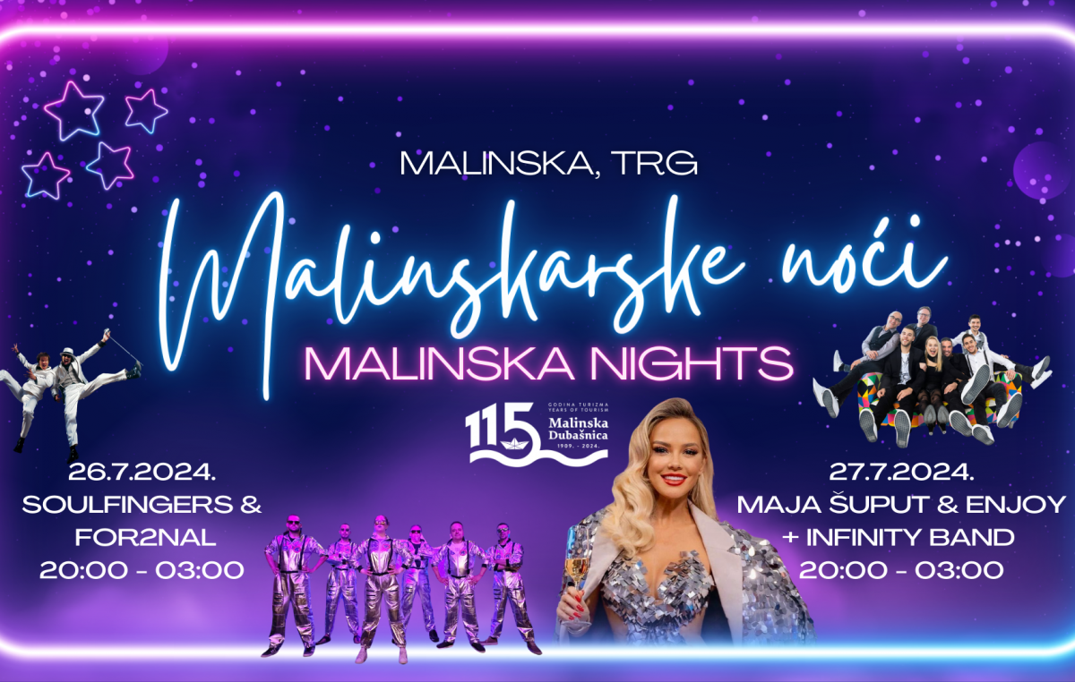 Na Malinskarske noći stižu Soulfingersi i Maja Šuput, For2nal i Infinity band