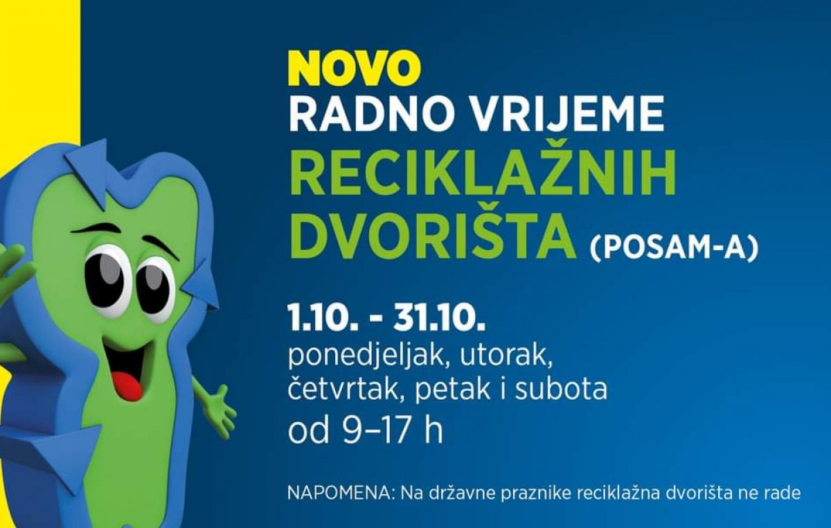 Novo radno vrijeme reciklažnih dvorišta