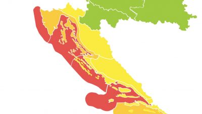 “Crveno” upozorenje DHMZ-a: U petak orkanski udari bure i do 165 km/h