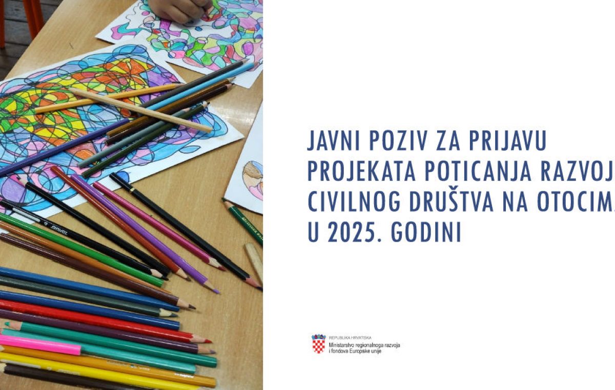 Javni poziv za poticanje razvoja civilnog društva na otocima u 2025. godini