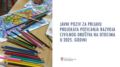 Javni poziv za poticanje razvoja civilnog društva na otocima u 2025. godini