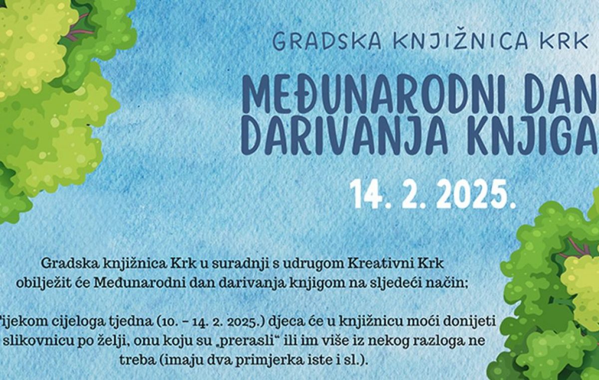 Akcija Gradske knjižnice Krk povodom Međunarodnog dana darivanja knjiga