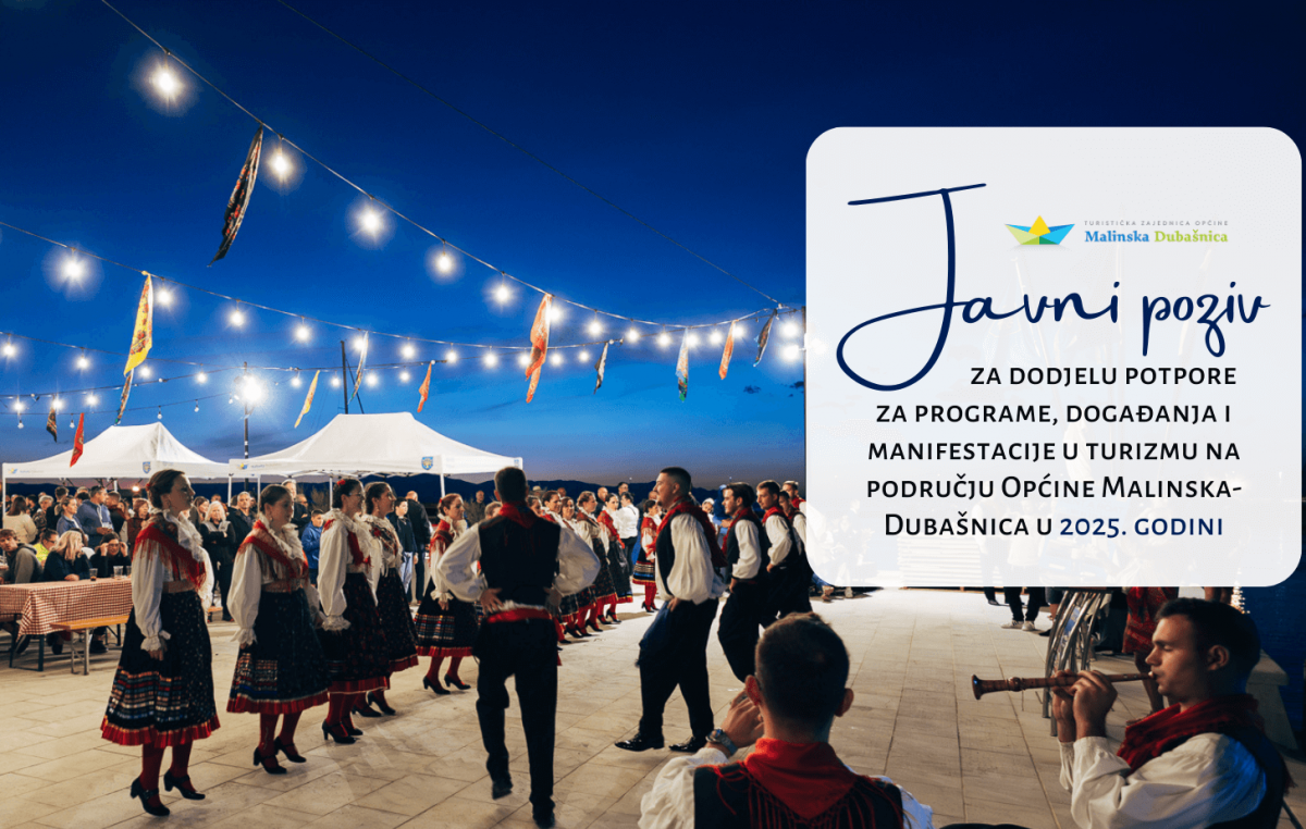 Dubašnica: Javni poziv za dodjelu potpore za programe, događanja i manifestacije u turizmu