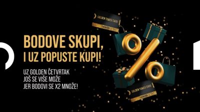 Golden četvrtak vraća se u Tower 8. svibnja – čekaju vas dupli bodovi i najbolje proljetne pogodnosti!