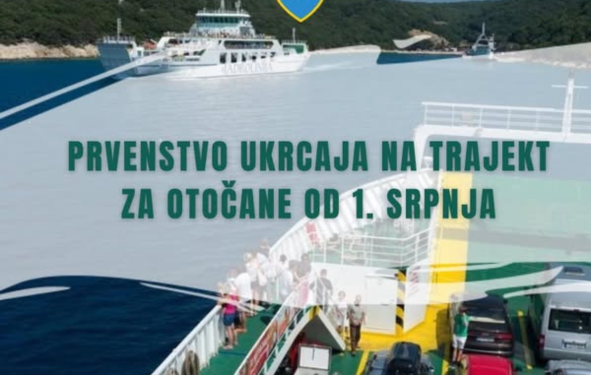Otočani će od 1. srpnja imati prvenstvo ukrcaja na trajekt Valbiska – Merag