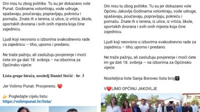 Od riječi do riječi: Načelnica Općine Jakovlje “prepisala” kampanju Liste birača Volim Punat