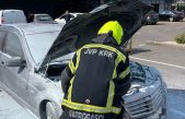 U Malinskoj izgorio automobil, u Krku prometni čep zbog nesreće