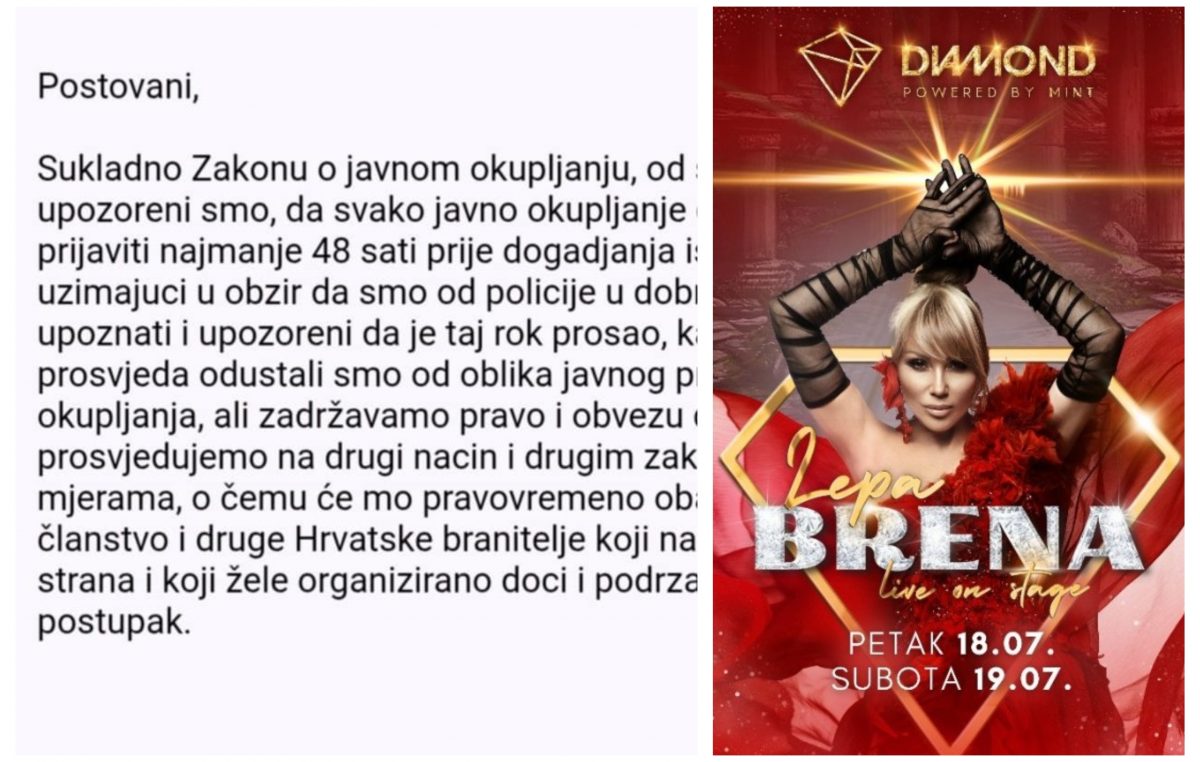Branitelji otoka Krka: “Večeras ipak nećemo prosvjedovati protiv koncerta Lepe Brene, ali…”