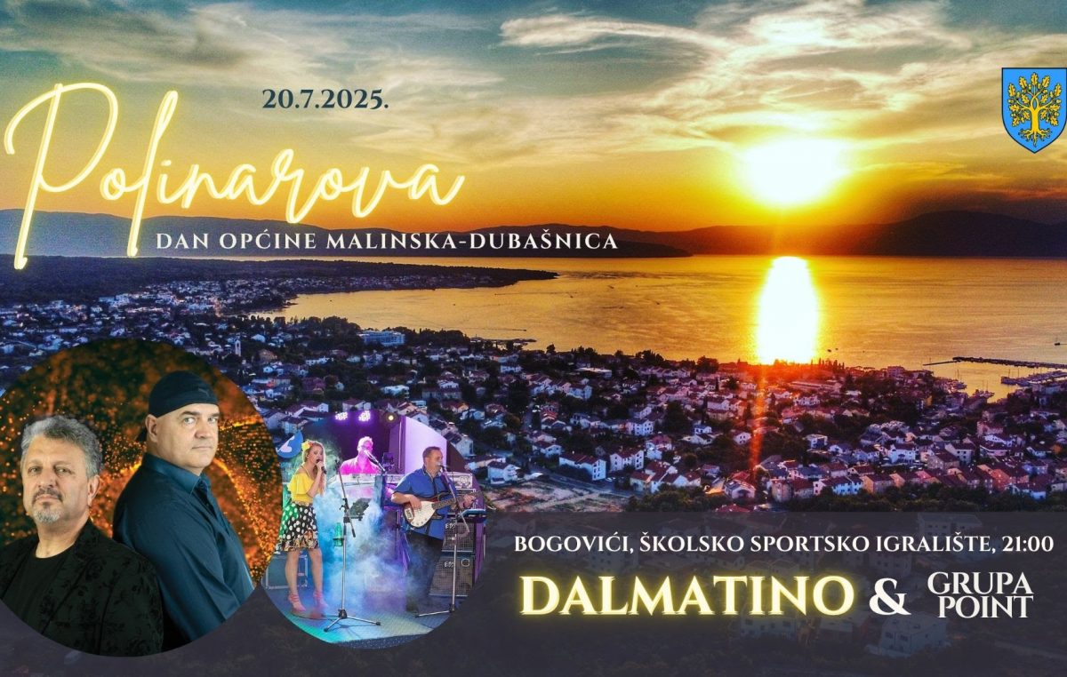 Polinarova uz grupu Dalmatino, tradicijske barke i vatromet