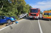 Brojne intervencije zbog prometnih nesreća na otoku Krku: Jedna osoba spašena iz vozila, promet na DC102 privremeno obustavljen