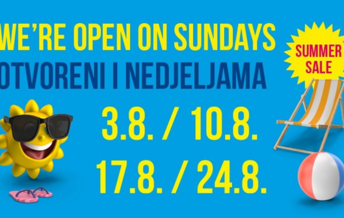 Tower Center Rijeka otvoren svake radne nedjelje do 24. kolovoza