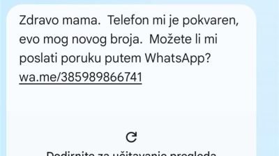 Nastavljaju se prijevare „Bok mama, bok tata“
