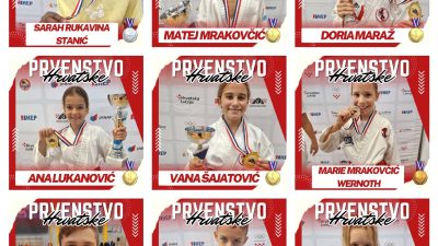 Četiri zlata za Krčane na zadnjem danu Prvenstva Hrvatske u karateu