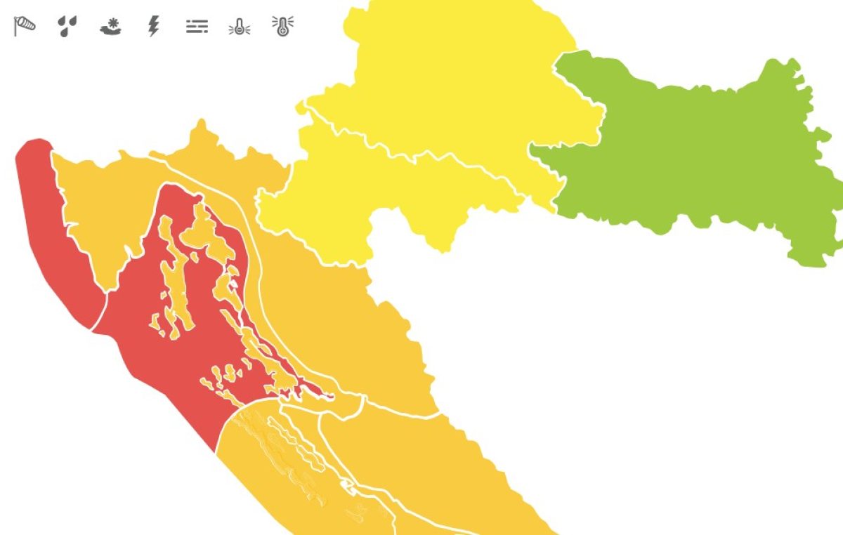 Krčki most zatvoren za I. i II. skupinu zbog olujne bure