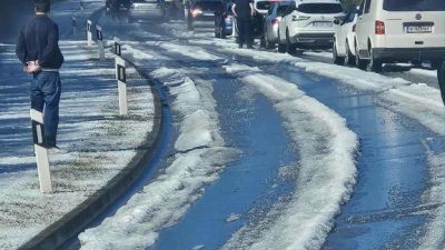 [FOTO/VIDEO] “Snježni” prizori na otoku: Krk zabijelila žestoka tuča