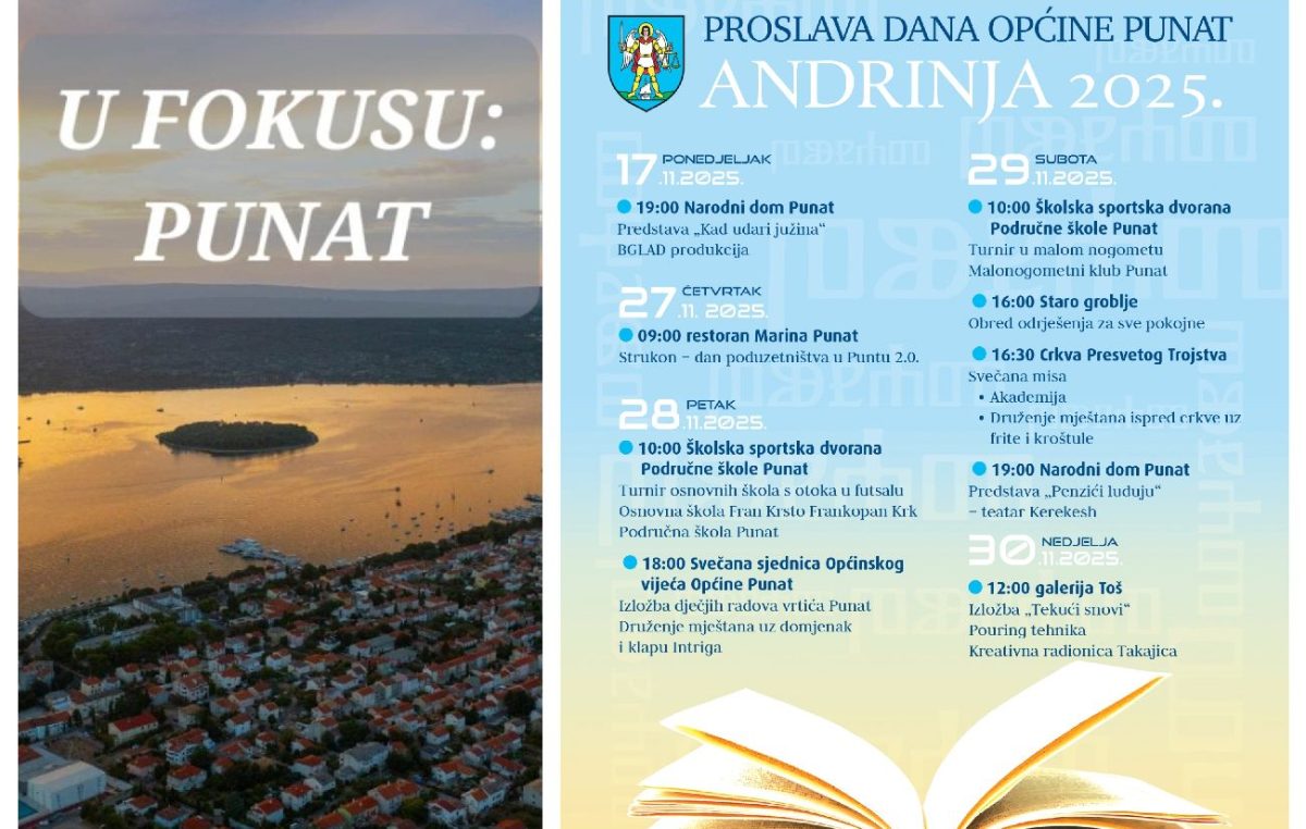 Općina Punat slavi svoj dan – Andrinju uz bogat prigodni program