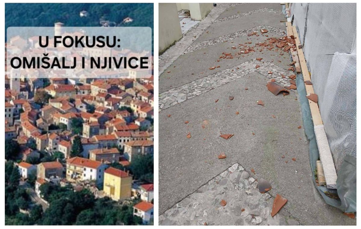 Oprez, bura je oštetila krovove u starom gradu u Omišlju