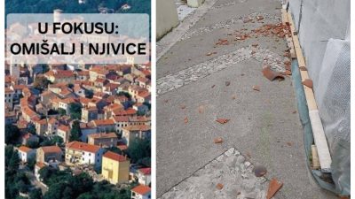 Oprez, bura je oštetila krovove u starom gradu u Omišlju