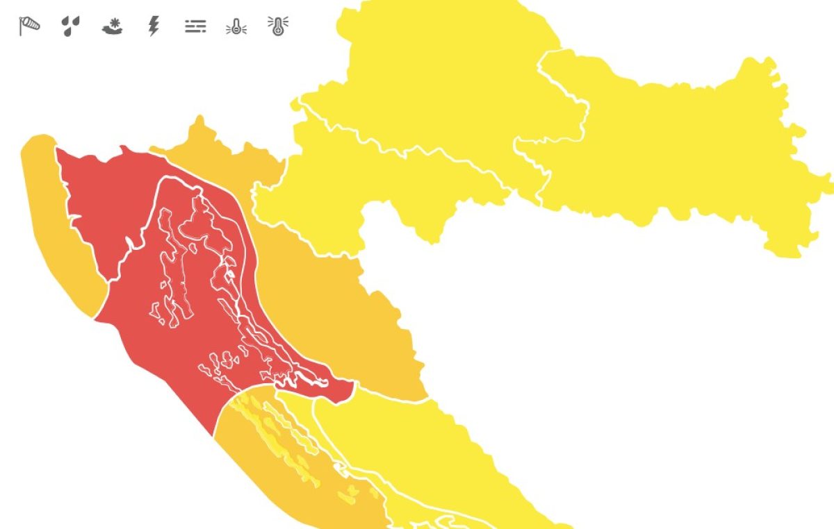 Subota na otoku Krku u “crvenom”, očekuju se orkanski udari bure