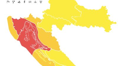 Subota na otoku Krku u “crvenom”, očekuju se orkanski udari bure