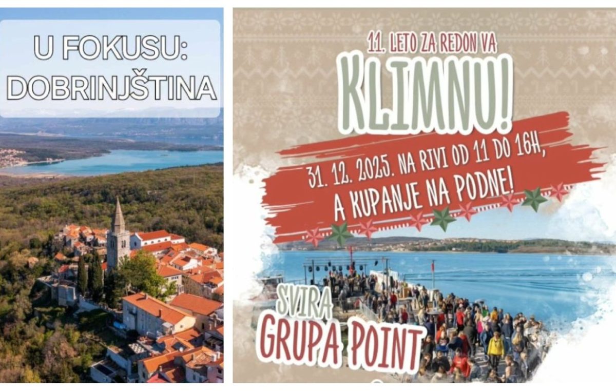 Advent va Dobrinju: Od tradicionalnog koncerta i klapske pjesme do podnevnog kupanja u Klimnu