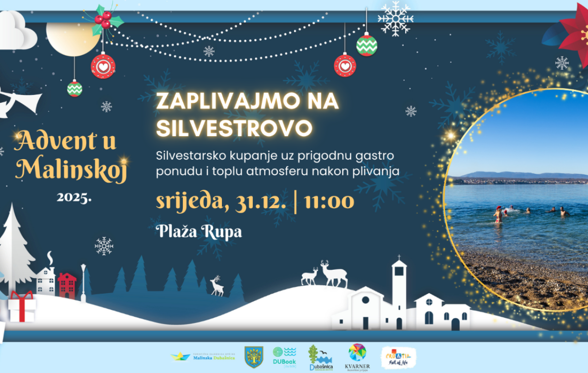 Advent u Malinskoj do kraja godine donosi glazbu, zabavu i tradicionalno silvestarsko kupanje