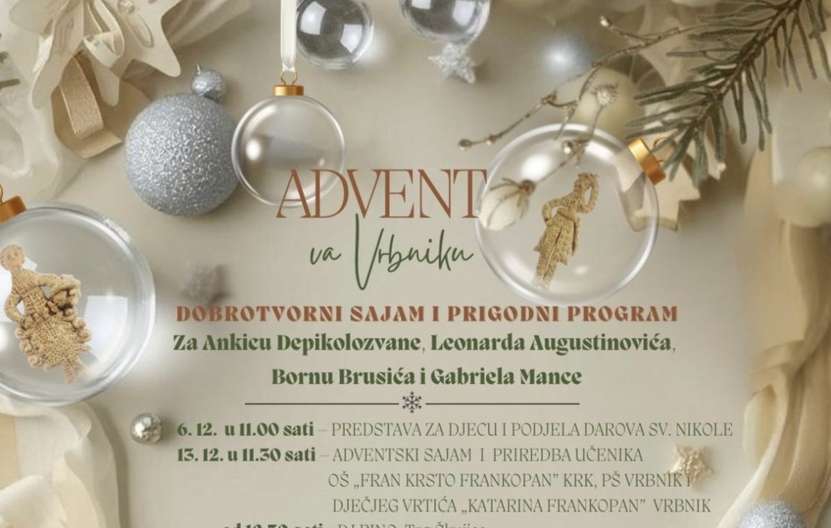 Advent va Vrbniku u humanitarnom tonu i uz zabavu za sve generacije