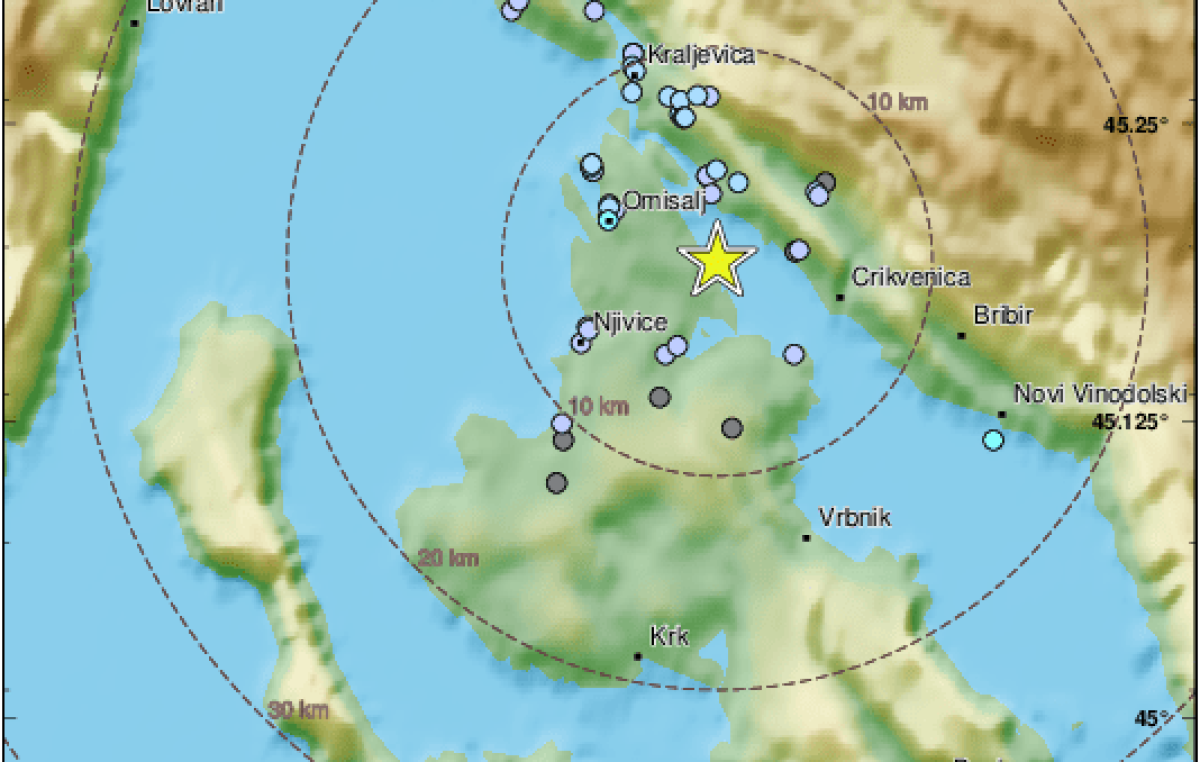 Potres na otoku Krku, probudio je i neke na kopnu