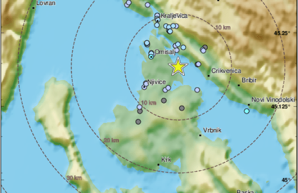 Potres na otoku Krku, probudio je i neke na kopnu