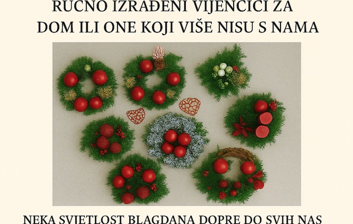 Humanitarna prodajna izložba božićnih vjenčića u Omišlju