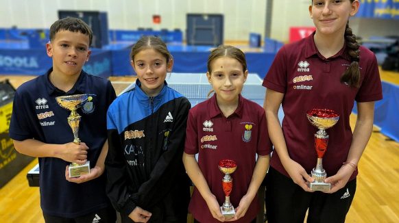 Sjajni rezultati maših mladih stolnotenisača u Dugom Selu – čak četiri postolja!