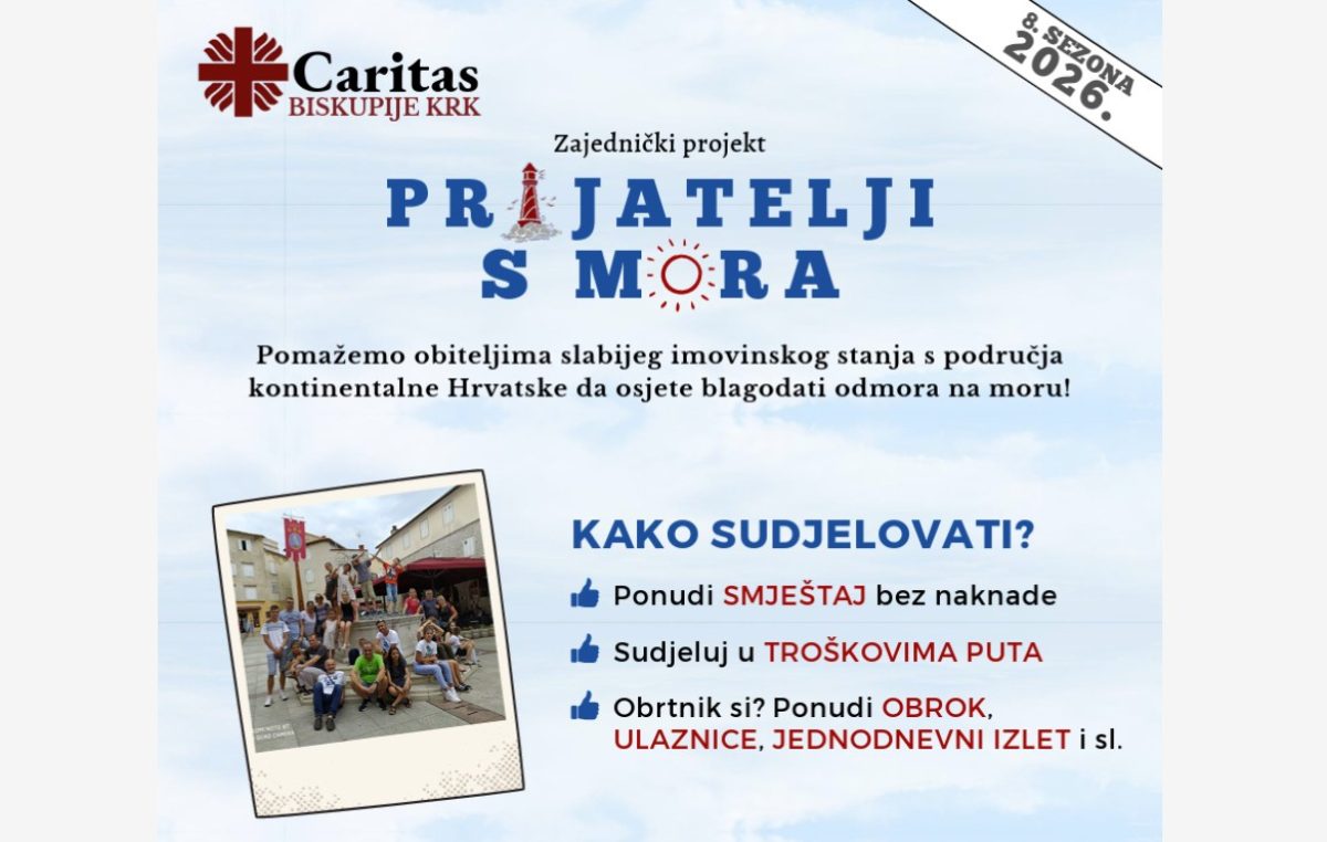 Otvorene prijave za Caritasov projekt “Prijatelji s mora”