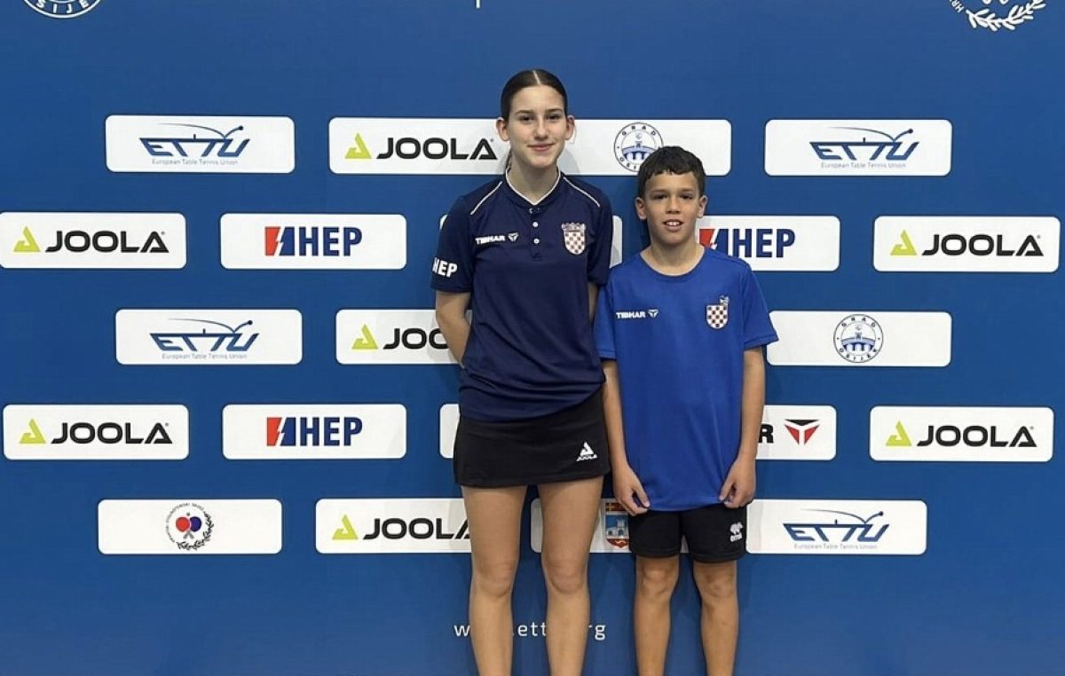 Krčki stolnotenisači Marija Bogović i Arian Okanović na najvećem turniru u povijesti Europe Youth Series