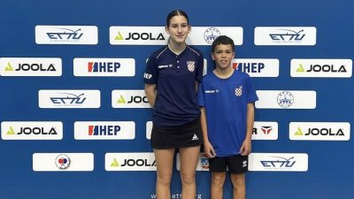 Krčki stolnotenisači Marija Bogović i Arian Okanović na najvećem turniru u povijesti Europe Youth Series
