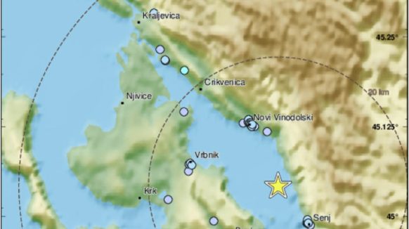 Krk pogodio blaži potres, osjetio se i na kopnu